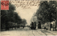 Carte postale ancienne Auteuil - Rond Point des tramways
                                                                     à Paris 16e
                                