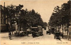 Carte postale ancienne L'Avenue des Ternes
                                                                     à Paris 17e
                                