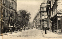 Paris 9e Rue Notre-Dame-de-Lorette. Place Saint-Georges à Paris 9e