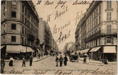 Carte postale ancienne Paris 5e Rue Gay-Lussac vue prise du Carrefour Feuillantines
                                                                     à Paris 5e
                                