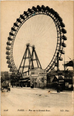 Carte postale ancienne Vue sur la Grande Roue
                                                                     à Paris 15e
                                