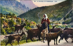 La Savoie Pittoresque - Lady with Goats