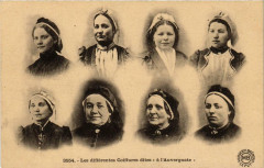 Les differentes Coiffures dites a l'Auvergnate Folklore