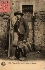 Type du Paysan revenant du Marche Folklore