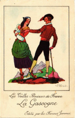 Carte postale ancienne La Gascogne Les Vieilles Provinces de France France Folklore
                                