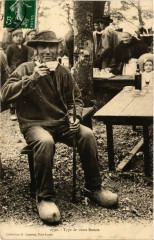 Type de vieux Breton France Folklore