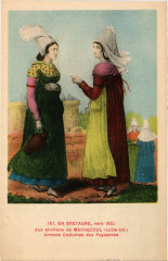 En Bretagne Anciens Costumes des Paysannes France Folklore