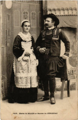 Marié de Scaer et Mariée de Serignac - Folklore - Types
