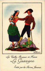 Carte postale ancienne France - Folklore - Les Vieilles Provinces de France - La Gascogne
                                