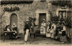 La vie aux champs - Une louée de servantes - Folklore - Types