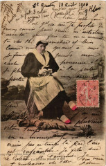 La Sablaise faisant le filet - Folklore - Types