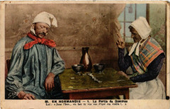 En Normandie - La Partie de Dominos - Folklore - Types
