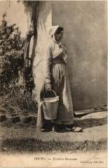 Bourg - Fermiere Bressanne - Folklore - Types -
													France
												