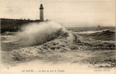 Le Havre La Jetee un jour de tempete Lighthouse Phare