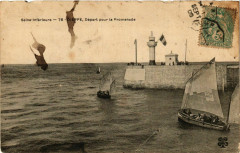 Dieppe Depart pour la Promenade Lighthouse Phare