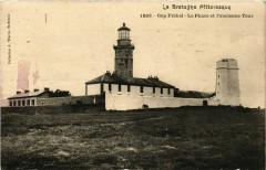 Carte postale ancienne Cap Frehel Le Phare et l'ancienne tour Lighthouse Phare
                                