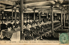Salon du Steamer La Gascogne - Ships - Cie Gle Transatlantique