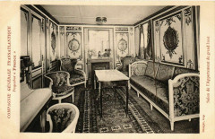 Paquebot France - Salon de l'Appartement de Grand Luxe - Ships