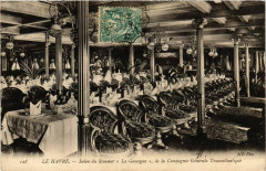 Salon du Steamer La Gascogne - Ships - Cie Gle Transatlantique
