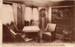 Ile De France - Intérieur - Salon d'une Cabine de Luxe - Ships