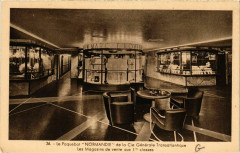 Le Paquebot Normandie - Les Magasins de Vente - Ships