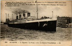 Le Paquebot La France Cie Gle Transatlantique Le Havre Ships