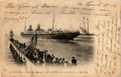 Le Havre - Sortie du Steamer La Savoie de la C.G.T. Ships