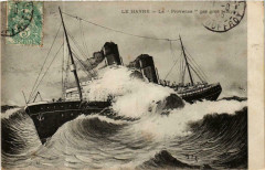 Le Havre - La Provence par gros temps Ships