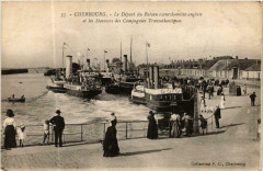 Cherbourg - Le depart du Bateau Ships