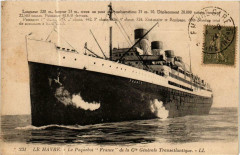 Le Paquebot 'France' de la Cie générale Transatlantique Ships