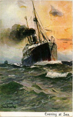 Evening at Sea Ships