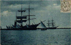 Ships on postcard Ships