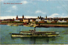 Der Rhein Mainz Gesamtansicht Ships