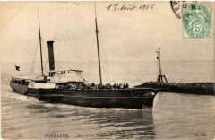 Honfleur Arrivée du Steamer Francois Ir Ships