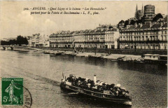 Angers Quai Ligny et le bateau Les Hirondelles Ships -
													France
												