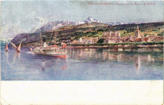Evian-les-Bains illustre par la Source Cachat Ships
