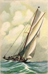 Yacht de grande classe grée en cotre courant grand largue Ships -
													France
												