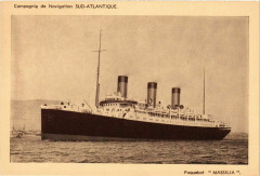 Paquebot Massilia Ships Compagnie de Navigation Sud-Atlantique