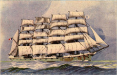 Cinq Mats barque La France Ships