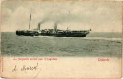 Paquebot La Marguerite partant pour l'Angleterre Ostende Ships