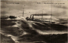 M.M. Melbourne par grosse mer Ships