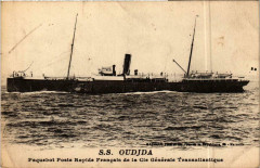 Ss Oudja Paquebot Poste Rapide Cie Gén. Transatlantique Ships