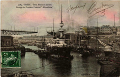 Brest Croiseur-Cuirassé marseillaise Passage Ships
