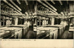 A Bord d'un Transatlantique Les Cuisinieres Stereo Card Ships -
													France
												