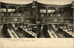 A Bord d'un Transatlantique Salle a Manger Stereo Card Ships -
													France
												