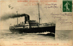 Paquebot-Poste Duc d'Aumale - Cie Gle Transatlantique Ships