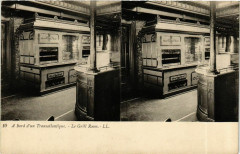 A Bord d'un Transatlantique - Le Grill Room - Stereo Card Ships -
													France
												