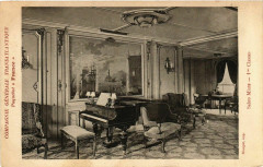 Paquebot France - Salon Mixte - Cie Gle Transatlantique Ships
