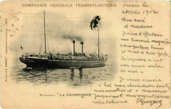 Paquebot La Champagne - Cie Gle Transatlantique Ships