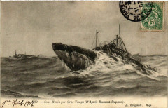 Sous-Marin par Gros Temps - D'Apres Dumont-Duparc Ships